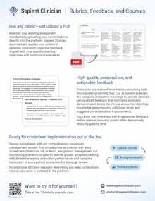Rubrics, Feedback and Courses preview